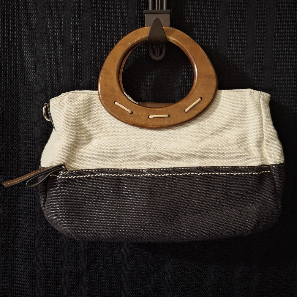 Relic Handbag With Wood Handles/strap
